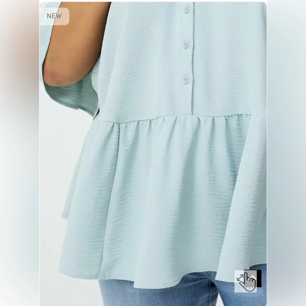 Torrid Raglan Ruffle Peplum Top - Picture 6 of 10